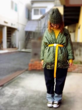 「EDWIN」｜「アイテム（ワンピース/ドレス）」を使った、アクロン🚛🎶さん（レディース・164cm）の冬コーディネート