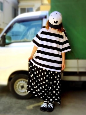 「WU-TANG（ウータン）のアイテム」を使った、アクロン🚛🎶さん（レディース・164cm）の春コーディネート