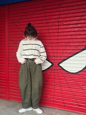 「ラガーシャツ」｜アクロン🚛🎶さん（レディース・164cm）の春コーディネート