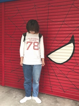 「HeM（ヘム）のアイテム（バッグ）」を使った、アクロン🚛🎶さん（レディース・164cm）の春コーディネート