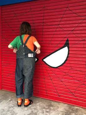 「KAPITAL」｜「アイテム（サロペット/オーバーオール）」を使った、アクロン🚛🎶さん（レディース・164cm）の夏コーディネート