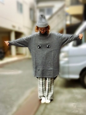 「アイテム（ラッピングキット、グレー系）」を使った、アクロン🚛🎶さん（レディース・163cm）の秋コーディネート