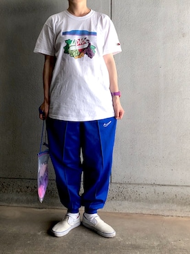 「ジャージーパンツ」｜「アイテム（腕時計）」を使った、アクロン🚛🎶さん（レディース・164cm）の夏コーディネート
