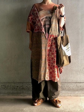 「WALL（ウォール）のアイテム」を使った、アクロン🚛🎶さん（レディース・164cm）の夏コーディネート