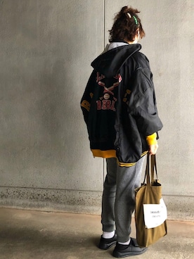 「BEAMS BOY（ビームスボーイ）のアイテム（ヘアピン）」を使った、アクロン🚛🎶さん（レディース・164cm）の冬コーディネート