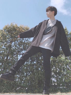 「GU（ジーユー）の（GU）スキニーフィットジーンズ（MEN ⁄ ジーンズ）」を使った、datimiwearさん（メンズ・171cm）の春コーディネート