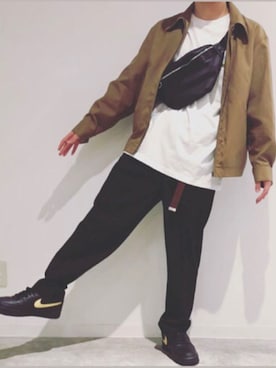 「コロナに負けない」｜「アイテム（ブルゾン）」を使った、datimiwearさん（メンズ・171cm）の春コーディネート