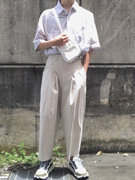 「LOOPのアイテム（トップス）」を使った、datimiwearさん（メンズ・171cm）の夏コーディネート