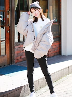 「韓国」｜「アイテム（ブルゾン）」を使った、kapipipiさん（レディース・164cm）の秋コーディネート