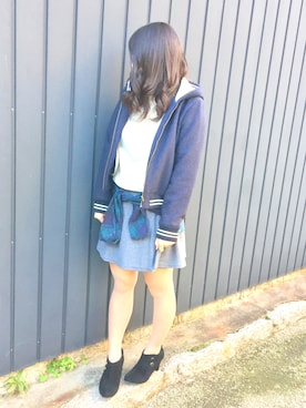 「アイテム（ブーティ）」を使った、ことかさん（レディース・160cm・10代）の秋コーディネート