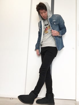 「jiggys shop（ジギーズショップ）のアイテム（チノパンツ）」を使った、A☆Gさん（メンズ・176cm）の冬コーディネート