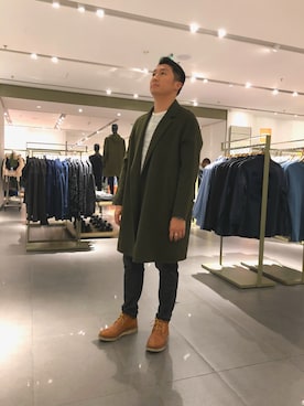 「URBAN RESEARCH（アーバンリサーチ）のアイテム（ダッフルコート）」を使った、溢朙さん（メンズ・171cm）の冬コーディネート