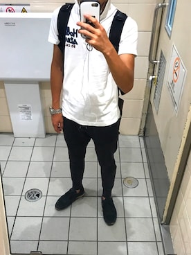「アイテム（財布、ブラウン系）」を使った、⭐︎さん（メンズ・170cm）の夏コーディネート