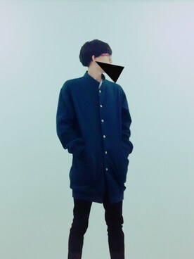 「ha|za|maのアイテム（ジャケット/アウター、ブルー系）」を使った、pineさん（メンズ・177cm）の春コーディネート
