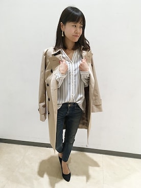「UNTITLED（アンタイトル）のアイテム（トレンチコート）」を使った、UNTITLEDさん（レディース・150cm）の冬コーディネート