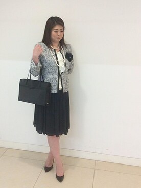 「UNTITLED（アンタイトル）のアイテム（ノーカラージャケット）」を使った、UNTITLEDさん（レディース・169cm）の春コーディネート