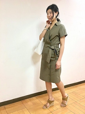 「UNTITLED（アンタイトル）のアイテム（ワンピース/ドレス）」を使った、UNTITLEDさん（レディース・163cm）の春コーディネート