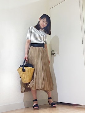 「UNTITLED（アンタイトル）のアイテム（サンダル）」を使った、UNTITLEDさん（レディース・169cm）の夏コーディネート