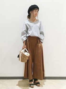 「UNTITLED（アンタイトル）のアイテム（かごバッグ）」を使った、UNTITLEDさん（レディース・150cm）の夏コーディネート