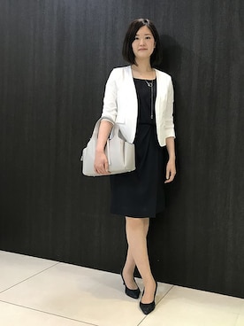 「UNTITLED（アンタイトル）のアイテム（ノーカラージャケット）」を使った、UNTITLEDさん（レディース・168cm）の夏コーディネート