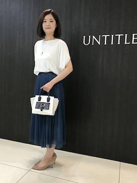 「UNTITLED（アンタイトル）のアイテム（パンプス）」を使った、UNTITLEDさん（レディース・168cm）の夏コーディネート