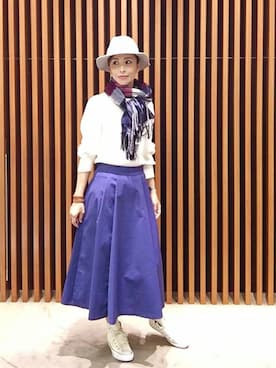「UNTITLED（アンタイトル）のアイテム（帽子）」を使った、UNTITLEDさん（レディース・169cm）の秋コーディネート