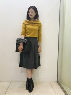 「UNTITLED（アンタイトル）のアイテム（ハンドバッグ）」を使った、UNTITLEDさん（レディース・168cm）の秋コーディネート