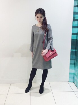 「UNTITLED（アンタイトル）のアイテム（ハンドバッグ）」を使った、UNTITLEDさん（レディース・167cm）の秋コーディネート