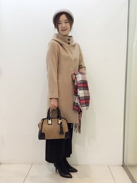 「UNTITLED（アンタイトル）のアイテム（帽子）」を使った、UNTITLEDさん（レディース・168cm）の冬コーディネート