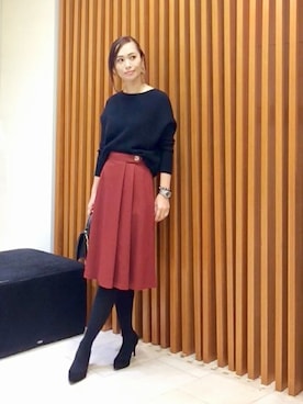 「UNTITLED（アンタイトル）のアイテム（パンプス）」を使った、UNTITLEDさん（レディース・169cm）の冬コーディネート