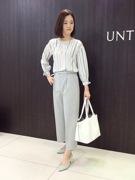 「UNTITLED（アンタイトル）の◆ドレッサーパンプス(7.5cmヒール)（パンプス）」を使った、UNTITLEDさん（レディース・168cm）の冬コーディネート
