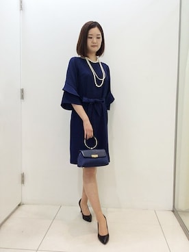 「UNTITLED（アンタイトル）のアイテム（ワンピース/ドレス）」を使った、UNTITLEDさん（レディース・168cm）の冬コーディネート