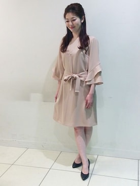 「UNTITLED（アンタイトル）のアイテム（ワンピース/ドレス）」を使った、UNTITLEDさん（レディース・167cm）の春コーディネート