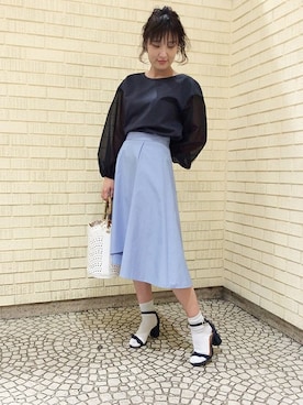 「UNTITLED（アンタイトル）のアイテム（サンダル）」を使った、UNTITLEDさん（レディース・163cm）の春コーディネート