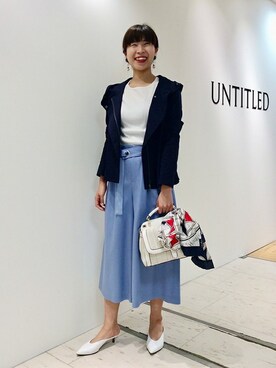 「UNTITLED（アンタイトル）のアイテム（財布/小物）」を使った、UNTITLEDさん（レディース・163cm）の春コーディネート