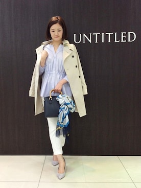 「UNTITLED（アンタイトル）のアイテム（ジャケット/アウター）」を使った、UNTITLEDさん（レディース・168cm）の春コーディネート