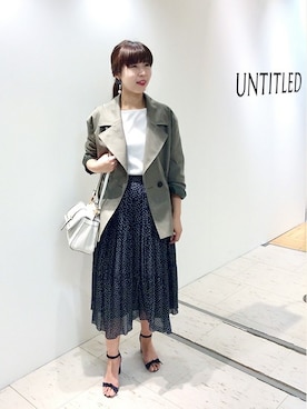 「UNTITLED（アンタイトル）のアイテム（その他アウター）」を使った、UNTITLEDさん（レディース・163cm）の春コーディネート