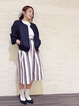 「UNTITLED（アンタイトル）のアイテム（ノーカラージャケット）」を使った、UNTITLEDさん（レディース・150cm）の春コーディネート