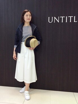 「UNTITLED（アンタイトル）のアイテム（帽子）」を使った、UNTITLEDさん（レディース・168cm）の春コーディネート