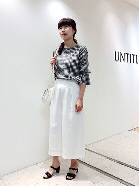 「UNTITLED（アンタイトル）のアイテム（サンダル）」を使った、UNTITLEDさん（レディース・163cm）の春コーディネート