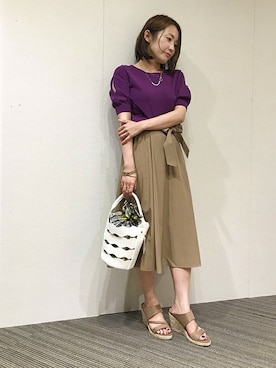 「UNTITLED（アンタイトル）のアイテム（サンダル）」を使った、UNTITLEDさん（レディース・150cm）の春コーディネート