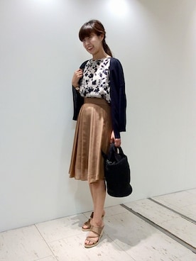 「UNTITLED（アンタイトル）のアイテム（かごバッグ）」を使った、UNTITLEDさん（レディース・163cm）の春コーディネート