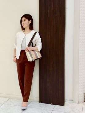 「UNTITLED（アンタイトル）のアイテム（ブルゾン）」を使った、UNTITLEDさん（レディース・155cm）の夏コーディネート