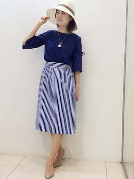 「UNTITLED（アンタイトル）のアイテム（帽子）」を使った、UNTITLEDさん（レディース・168cm）の夏コーディネート