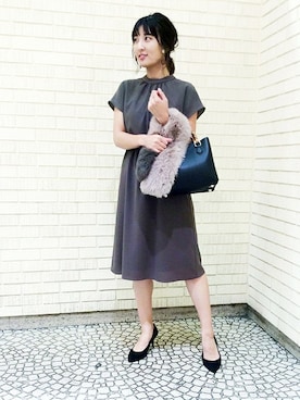 「UNTITLED（アンタイトル）のアイテム（ワンピース/ドレス）」を使った、UNTITLEDさん（レディース・163cm）の夏コーディネート