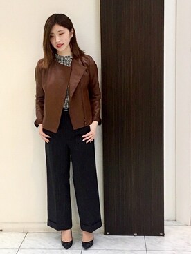 「UNTITLED（アンタイトル）のアイテム（ブルゾン）」を使った、UNTITLEDさん（レディース・155cm）の秋コーディネート