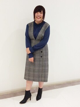 「UNTITLED（アンタイトル）のアイテム（ブーツ）」を使った、UNTITLEDさん（レディース・162cm）の秋コーディネート