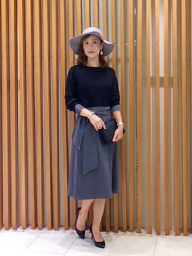 「UNTITLED（アンタイトル）のアイテム（帽子）」を使った、UNTITLEDさん（レディース・169cm）の秋コーディネート