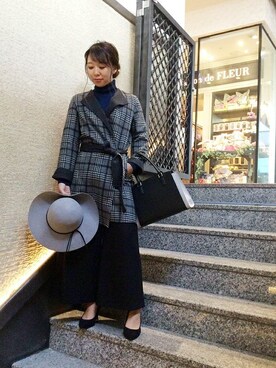 「UNTITLED（アンタイトル）のアイテム（その他アウター）」を使った、UNTITLEDさん（レディース・159cm）の秋コーディネート