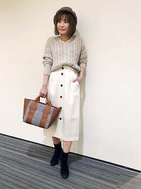 「UNTITLED（アンタイトル）のアイテム（帽子）」を使った、UNTITLEDさん（レディース・150cm）の秋コーディネート